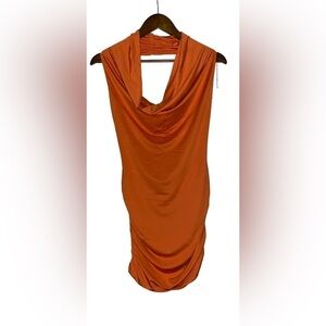 Superdown x Revolve Zion Women Halter Cowl Neck Mini‎ Dress Double Lined M